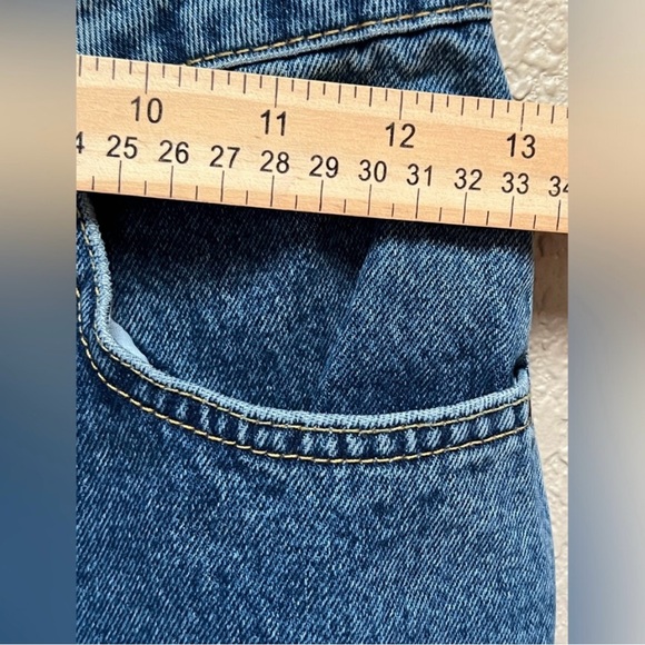 Ragged Wide Leg Style Jeans Women's Denim Jeans Size 24 Blue Color - Picture 8 of 9